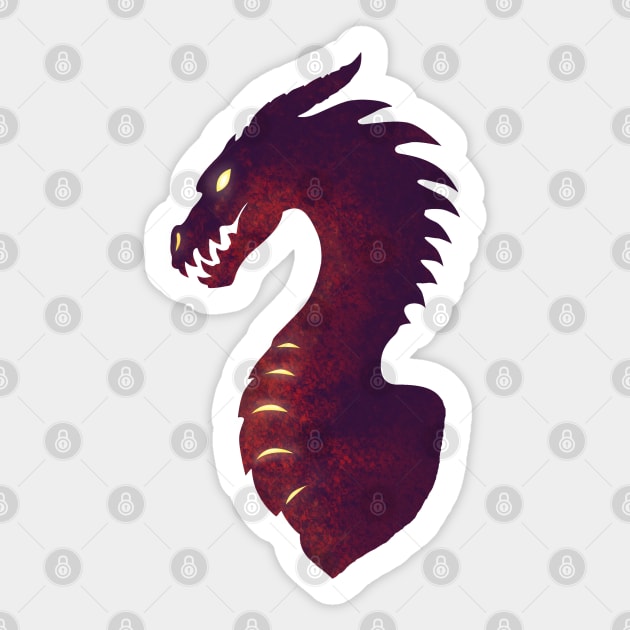 Medieval Dragon Sticker by SakuraDragon